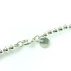 Great TIFFANY&Co. TIFFANY&Co. Blue Heart Tag Beads Bracelet Silver AG925 Women Used