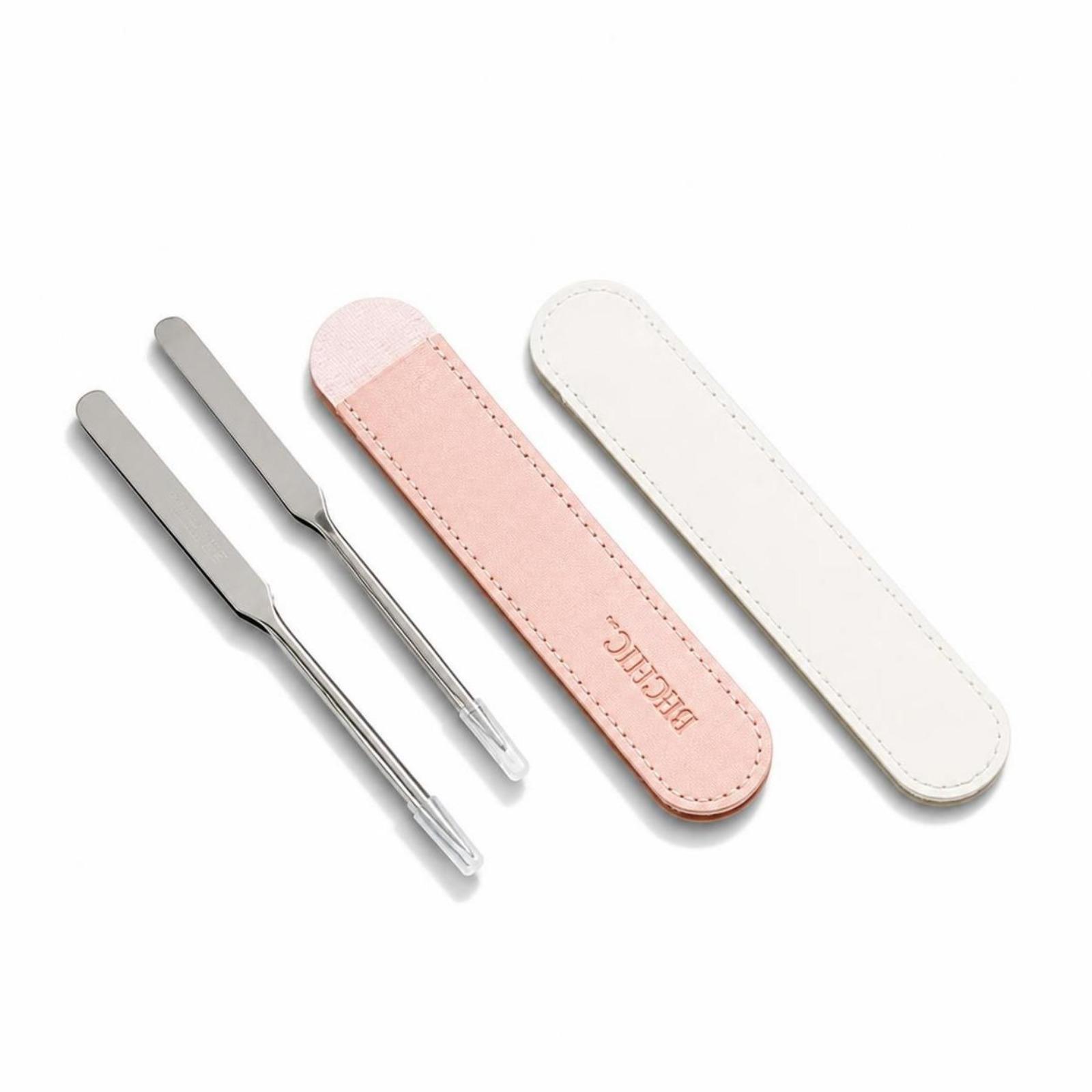 Daiso Cosmetic Spatula & Pocket Case Set 1 Set (Spatula + Pocket Case)