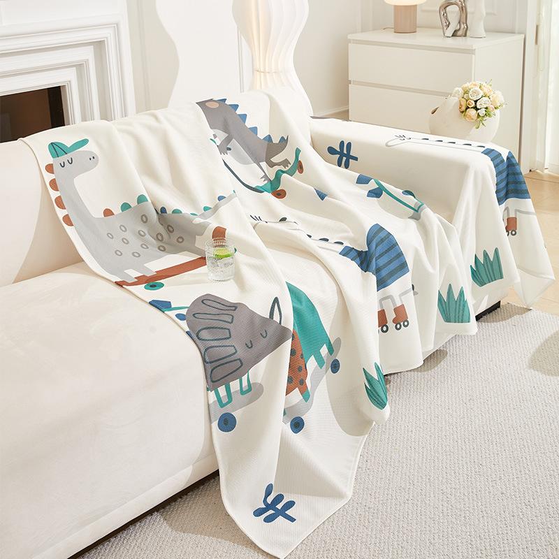 Ice Silk Sofa Cover Towel Non-Slip High-Grade Sofa Cover Cloth Summer Summer Mat Sofa Cover Summer Sofa Towel