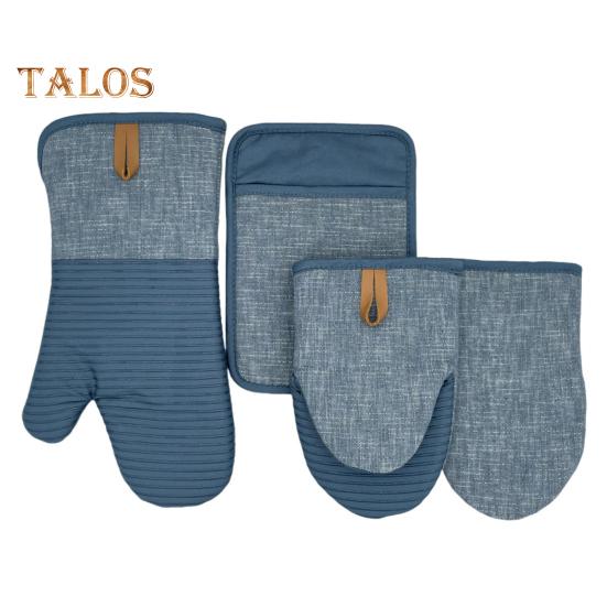 

Мини-прихватки для духовки из неопрена с петлей для подвешивания, термостойкие кухонные рукавицы для выпечки и барбекю синий