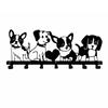 Iron Cartoon Dog Coat Hook Nordic Key Holder Durable Clothes Storage Rack  Entryway