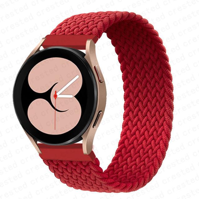20mm 22mm Band for Samsung Galaxy watch 6 7 4 5 pro active 2 Gear S3 braided solo loop bracelet correa Huawei watch GT 2 3 strap
