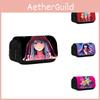 Oshi No Ko Childrens Large Capacity Pencil Organizer With Double Layer Design For Students