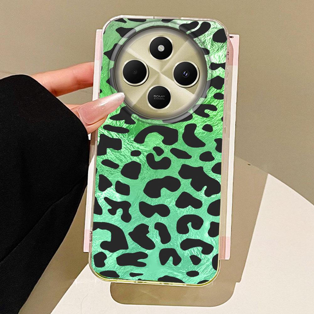 Retro Red Leopard Vortex Texture Phone Case for Xiaomi Redmi Note 14 13 12 11 11S 10 9 8 Pro 9C 13C 14C A5 A3 A4 A3X 9C A1 Cover