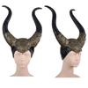 2024 New Golden Maleficent Horns Latex Mask For Halloween Cosplay And Carnival