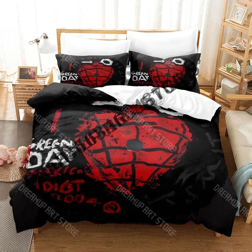 3D Print Green Day AMERICAN IDIOT Bedding Set Single Twin Full Queen King Size Bed Set Adult Bedroom Duvetcover Sets Anime