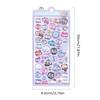 Cute 3D Pukupuku Stickers, Hollow, 3D Bubble Sticker Set, Reward Stickers for Planners and Diaries, Floating Cartoon Style DIY, Sparkly Girl