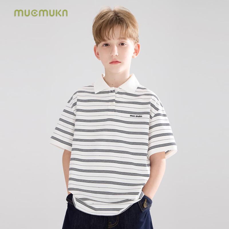 Mucmukn Retro Striped Polo T-Shirt
