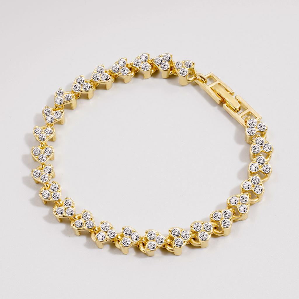 Heart-shaped Zircon Roman Bracelet Women's Exquisite High-end Jewelry