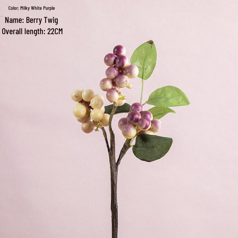 

Искусственная ветка с рождественскими ягодами - Домашнее украшение GF13797B фиолетовый/кремовый