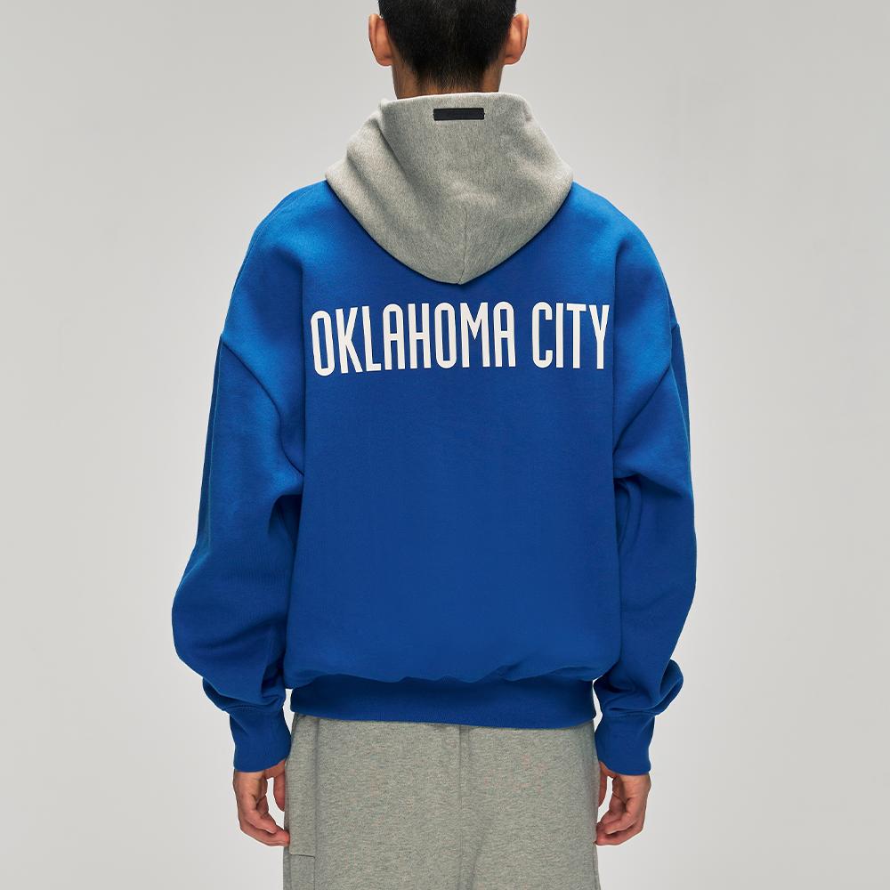 Fear of God Essentials Thunder Sport Hoodie Blue/Concrete Heather Men Tops 192NB256415F