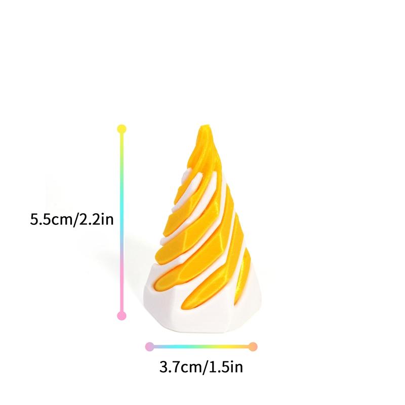 3D Printed Spiral Cone Toys Impossible Pyramid Pass Through Sculpture Mini Vortex Thread Illusion Stress Relief Screw Toys