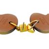 HERMES leather H Curiosité Pierce Brown leather Used