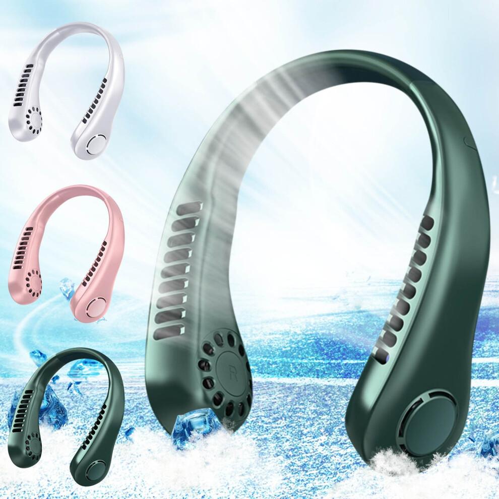 Daiosportswear Special Offers Portable Bladeless Neck Fan with Rechargeable Battery and Wearable Design Pink