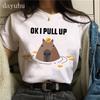 Clothes Girl Capybaras T Shirt Female Casual Top Clothes Funny Capybara Tshirt Women T-Shirt Capibara Cartoons