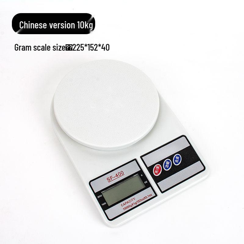 SF400 Digitale Küchenwaage, 10 kg - 1 g, zum Wiegen von Backzutaten, Lebensmitteln, Kräutern und Schmuck