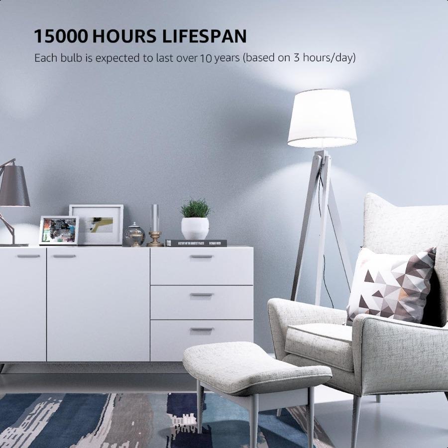 LE 100W Equivalent LED Light Bulbs 14W 1500 Lumens Daylight White 5000K nDimmable A19 E26 Standard Base 10000 Hour Lifetime Pac
