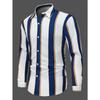 New Men'S Striped Long-Sleeve Business Shirt