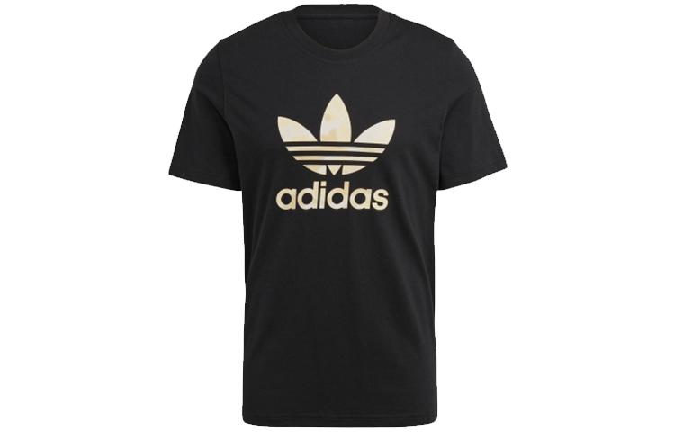 Adidas Originals CAMO INFILL TREFOIL T Shirt Men s Black GN1856 S