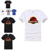 T-shirt Elegante da Uomo Jurassic Park Logo Originale Film T-rex Dinosauro Per Fan