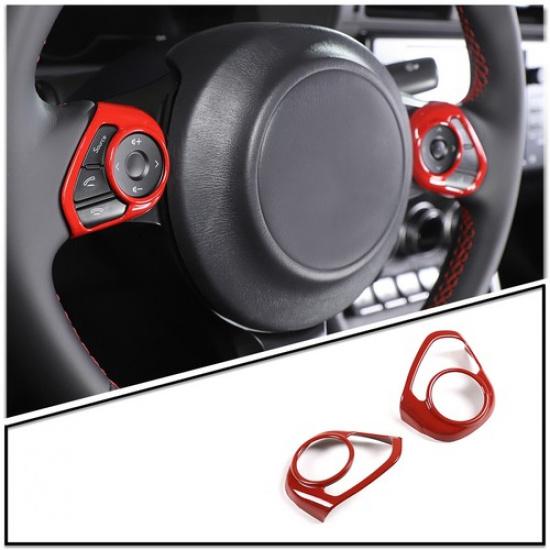 ABS Red Steering Wheel Button Trim For Toyota 86/Subaru BRZ