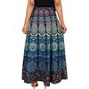 Gonna a portafoglio rotonda stampata Jaipuri in puro cotone, abbigliamento casual Bollywood, gonna bellissima