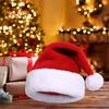 Unisex Christmas Santa Hat Extra Large And Thick New Year Party Beanie Contrast Color Elastic Thick Plush Decor Santa Cosplay Adult Holiday Headgear