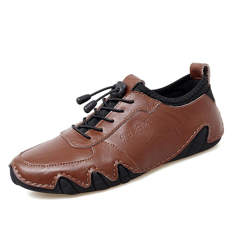 Men's Large Casual Leather Low-Top Octopus Driving Shoes for Spring & Autumn