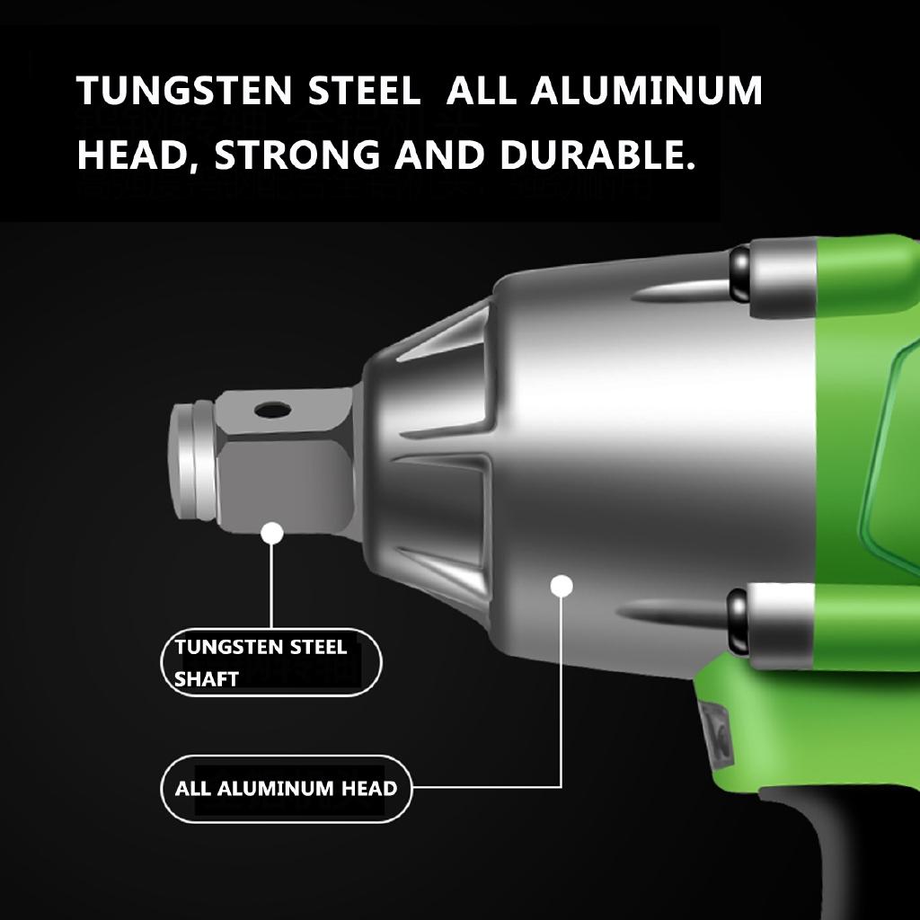 110~220V 19800mAh Cordless Electric Impact Wrench Brushless High Torque Tool
