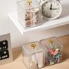 Storage Box Acrylic Dust-Proof Transparent Jewelry Box Makeup Removal Cotton Swab Lipstick Container Desktop Storage Organizer