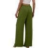 Women's Fashion Wide-Leg Trousers With Drawstring Elastic Waistband And Pockets Relaxed-Fit Casual Trousers
