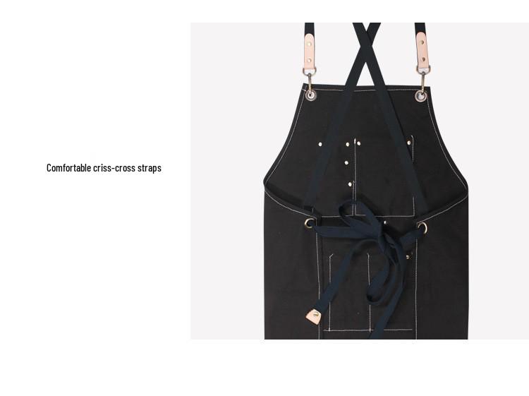 Art Studio Cross-Border Long Smock Apron, Oil & Watercolor Painting Canvas Apron
