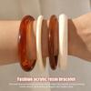 Lightweight Resin Bracelet Stackable Resin Jewelry Set 1 Pcs Resin Bangles Set for Women Wide Statement Bracelets for Party