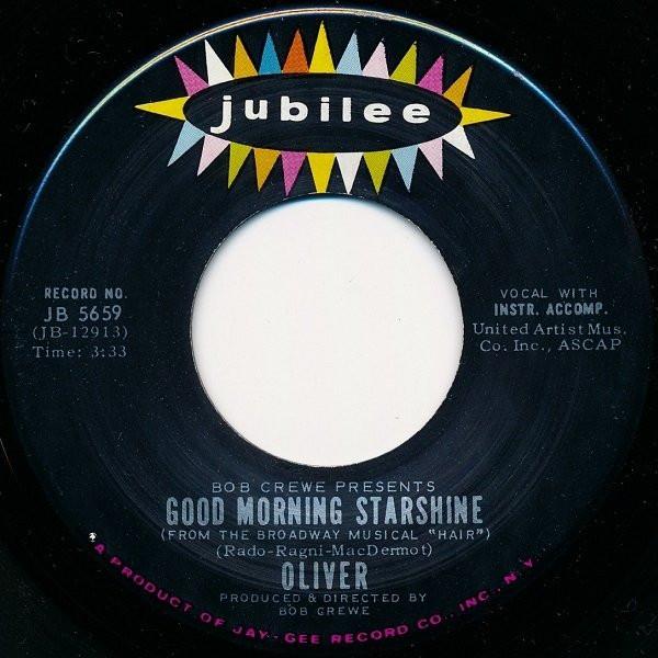 

7inch Record OLIVER - Good Morning Starshine JB5659 Jubilee 1969 US Rock Used