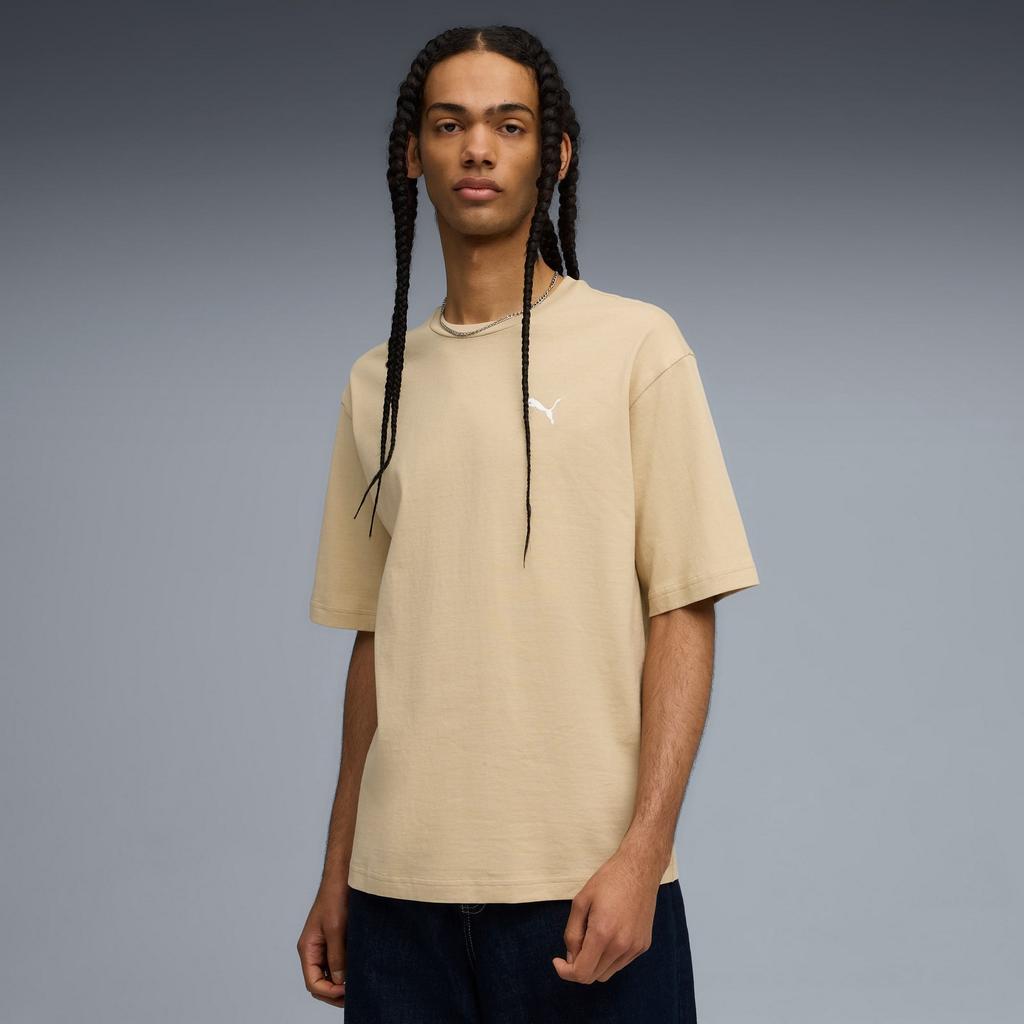 Puma WARDROBE ESS BOXY men's t-shirt beige 62964583 r L