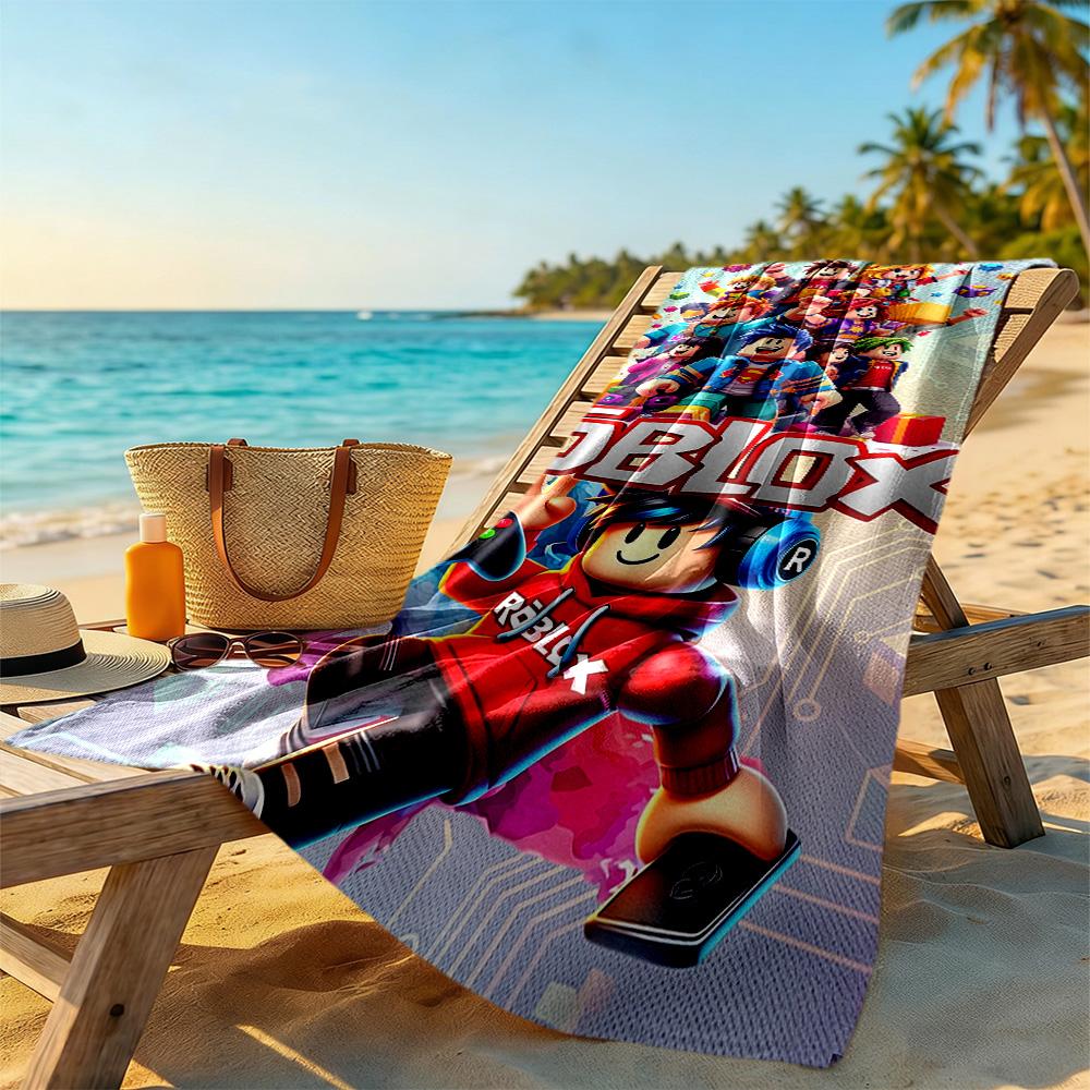 Roblox Beach Towel Soft Durable Quick-Dry Comfortable Lightweight Suitable for Sports, Travel, Swimming, Yoga, Bathroom, Beach, And Pool