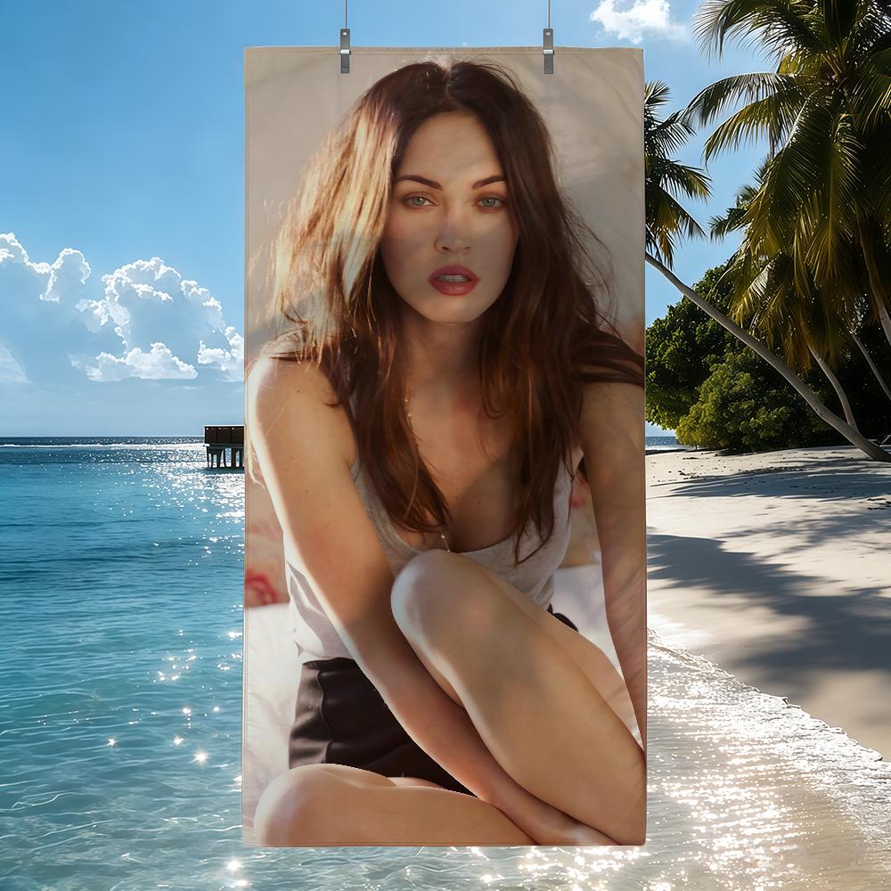 Megan Fox Actor Anime Towel Soft Pool Gift For Travel Gym Shower Camping Quick Dry Sports Beach Towels