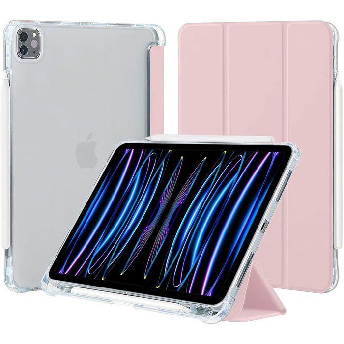 Coque iPad Pro 11" - Protection Antichoc - Silicone Rose - Emplacement Stylet - Compatible 2018-2022