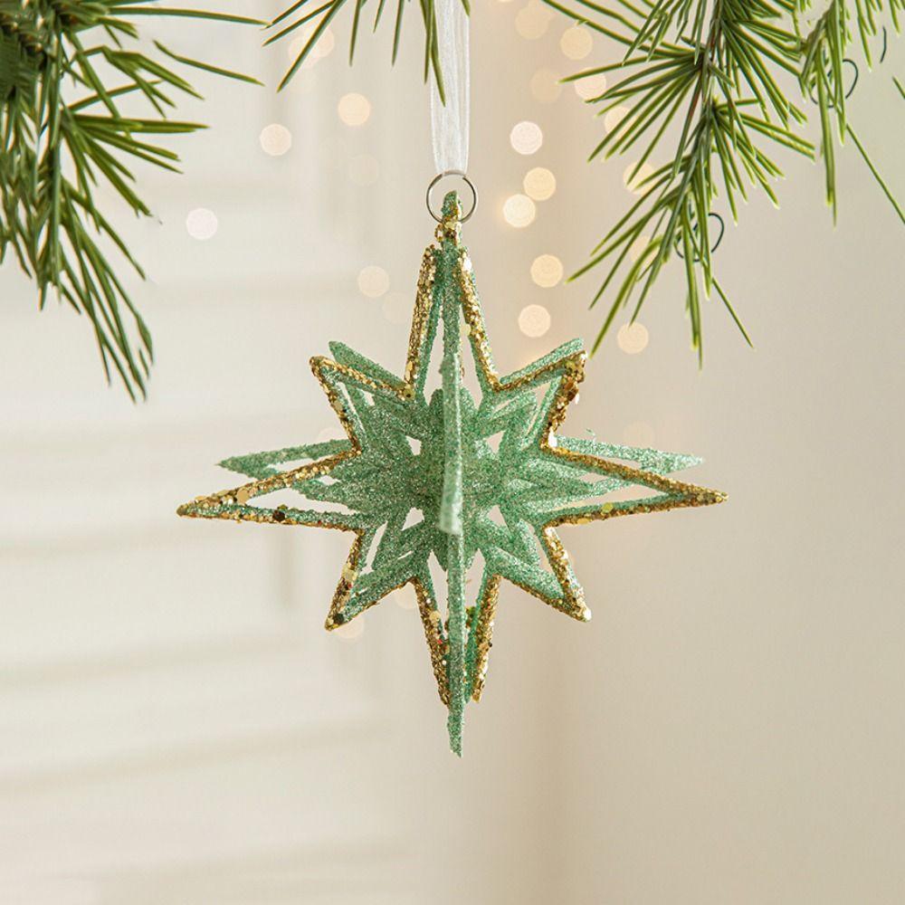 3D Green Butterfly Christmas Pendant Starfish Bell Merry Christmas Ornament  Christmas Day