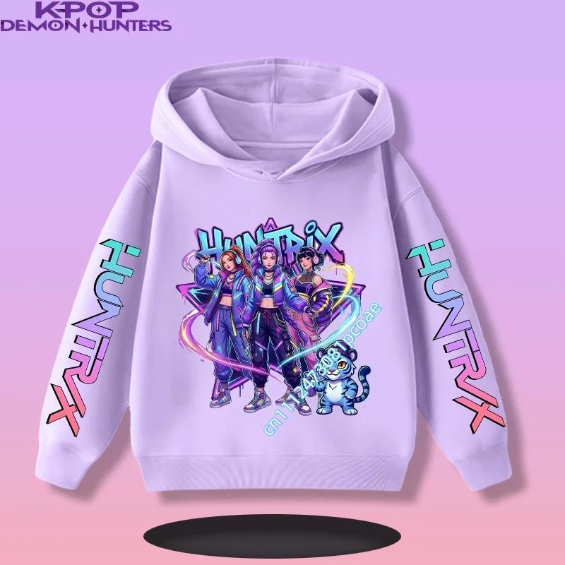 2026 New Fall and Winter New Cute Fashion Hoodie KPOP Demon Hunters Children's Sweatshirt Girls' Clothes Girls' Sweatshirt