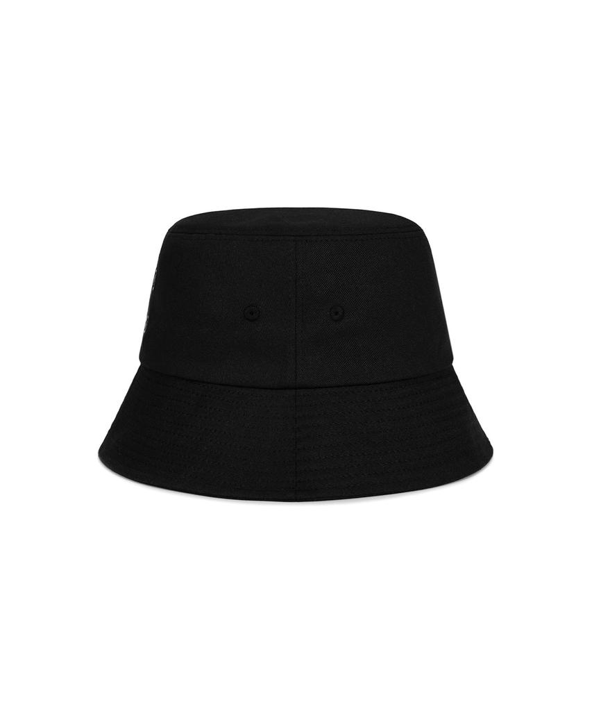 Bajal Va Curved Patch Bucket Hat Black