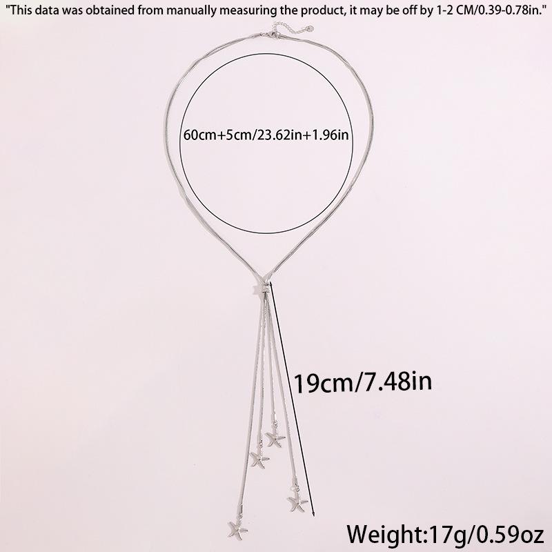

Європейсько-американська зірка Титанова сталь Довгий кулон-намисто для жінок