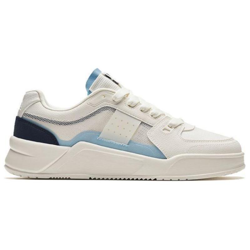ANTA Life Collection Skateboard Shoes Men's Low top Ivory White/Waterfall Blue Sneakers 112428013-3