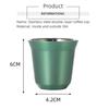 1pcs 80ml Italian Espresso Cup Small Wine Glass Simple Style 304 Stainless Steel Liner Double Layer Heat Insulated Capsule Cup