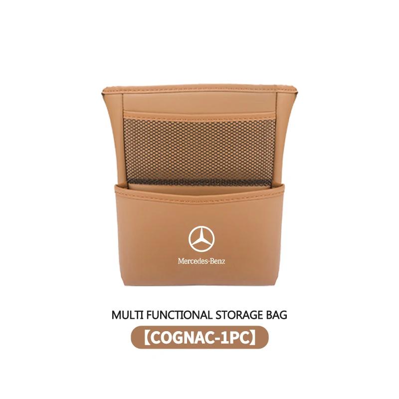 

Кожаный Держатель-сумка для хранения в зазоре сиденья автомобиля Аксессуары Для Benz C180 C300 W124 W176 W177 C200 C260 GLC CLE CLA AMG