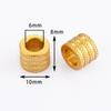 Wholesale 10pcs/lot Gold Stainless Steel Gear Spacer Loose Beads Charms for DIY Jewelry Making Bracelet Necklace with Big Holes