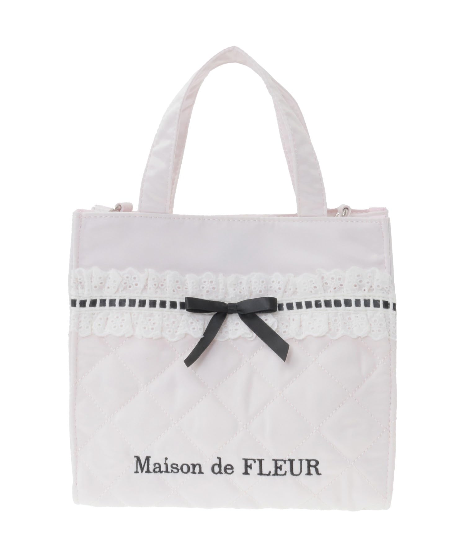 Maison de FLEUR Cotton Frill Tote Size Tote Bag 08001002700 2-Way Bag, Pink, F, розовый