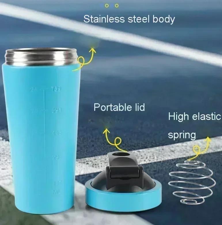 Multi-Color Stainless Steel Single-Ayer Sports Shaking Cup Simple Leakproof Design Suitable For Fitness And Sports Cups