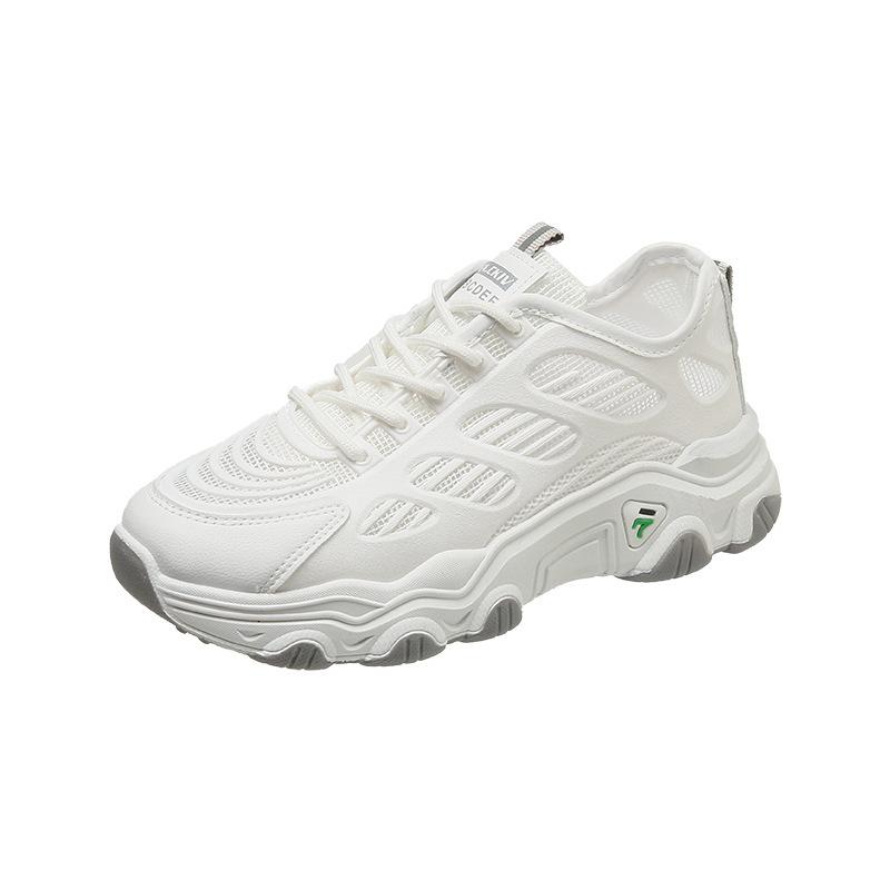 

ins wind spring summer mesh breathable sports running shoes 2025 round head student casual platform dad shoes women 35 серый