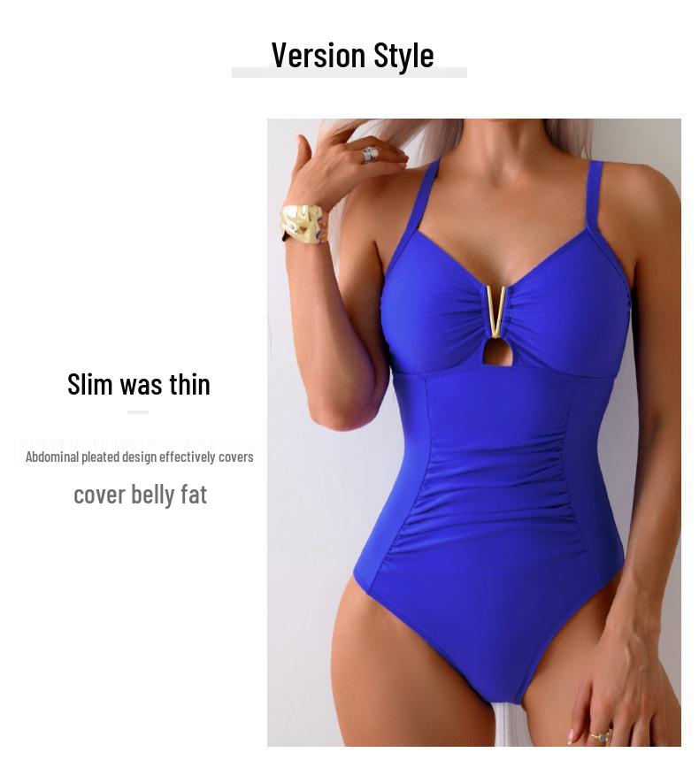 Schlankmachender europäischer und amerikanischer einteiliger sexy Sling-Badeanzug für Damen